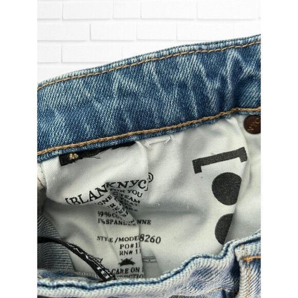 Blank NYC Shorts Women's Sz 26 The Perry Mom Shorts Blue Cotton‎ Pockets - Picture 8 of 8